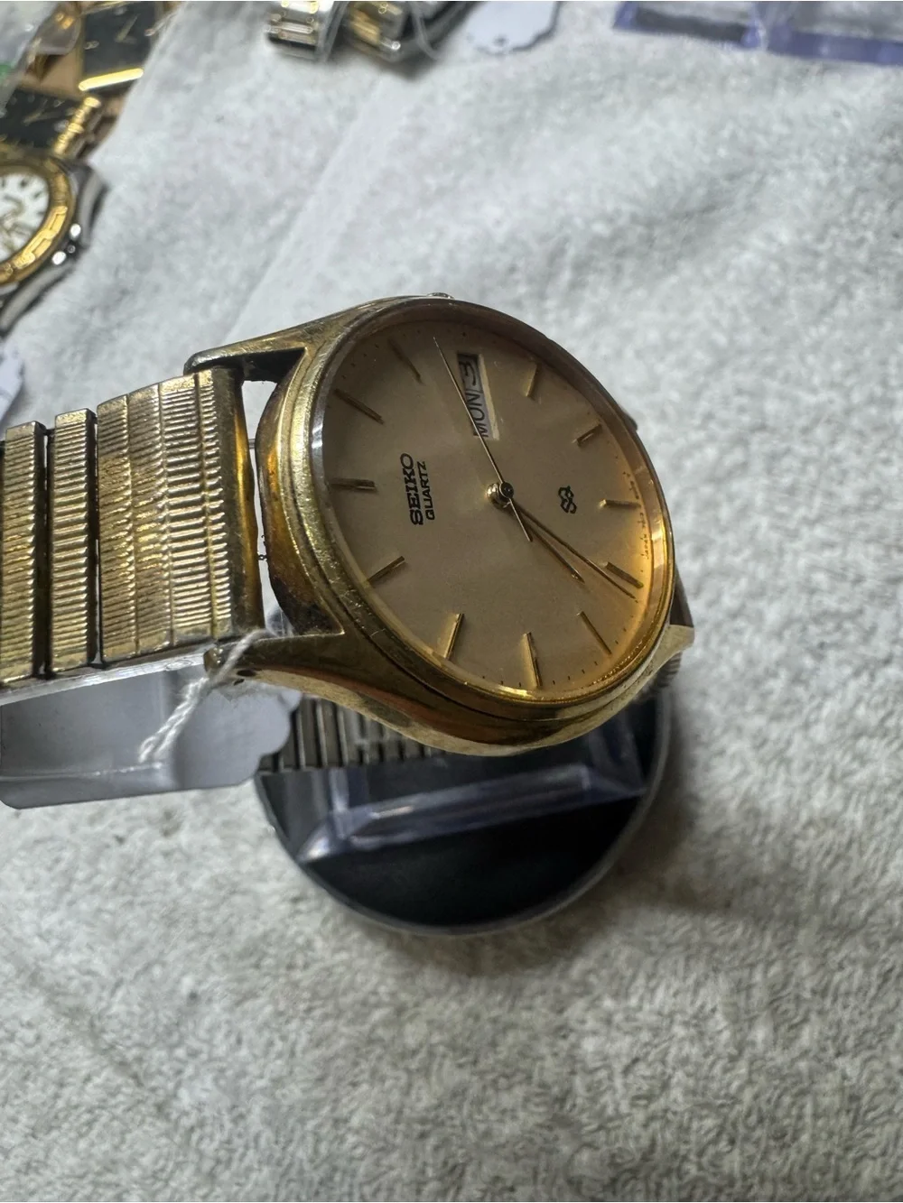 Seiko Gold-Tone Men’s Dress Watch with Day-Date